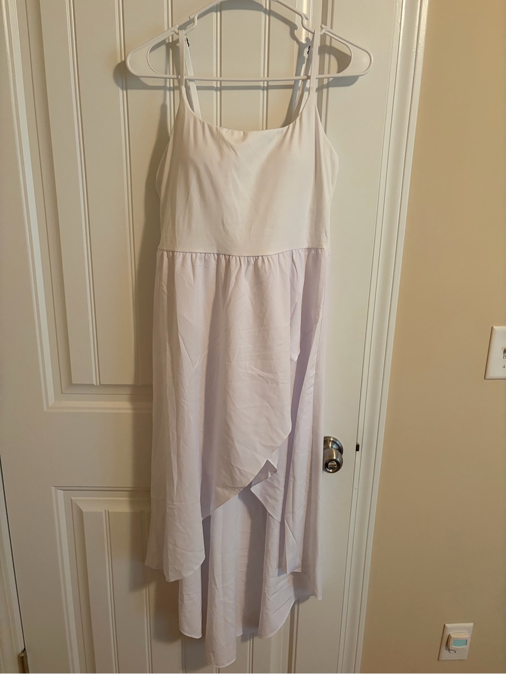 HALARA Light Lavender Spaghetti-Strap High-Low Dress